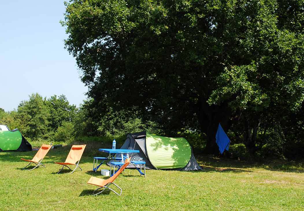 Caravaning tent pitches